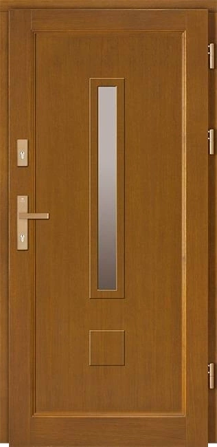 Klasyczne drzwi zewnętrzne drewniane Doorsy ramowo-płycinowe o grubości 70 mm