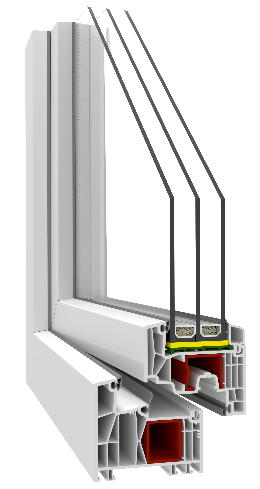 Kömmerling 88 - przekrój profilu