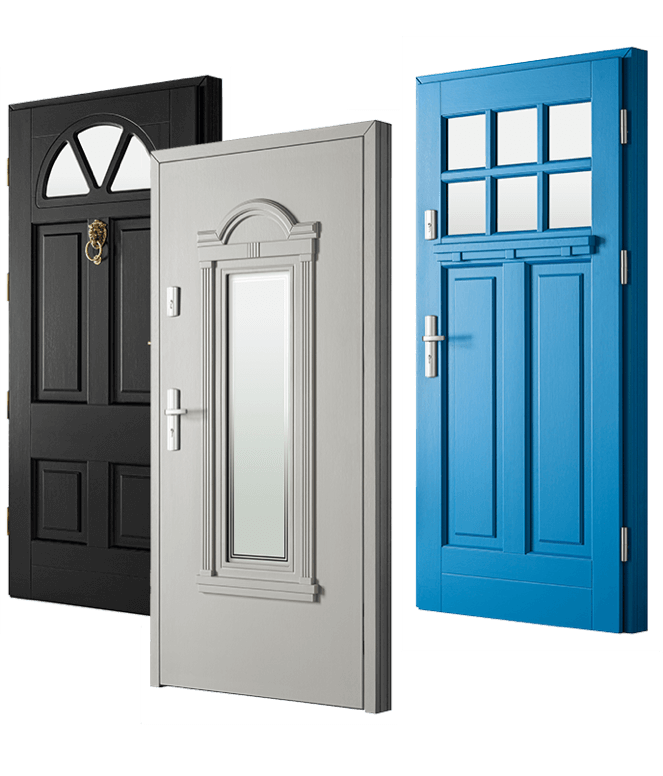 Drewniane drzwi zewnętrzne Barański wykonane z drewna sosnowego klejonego warstwowo