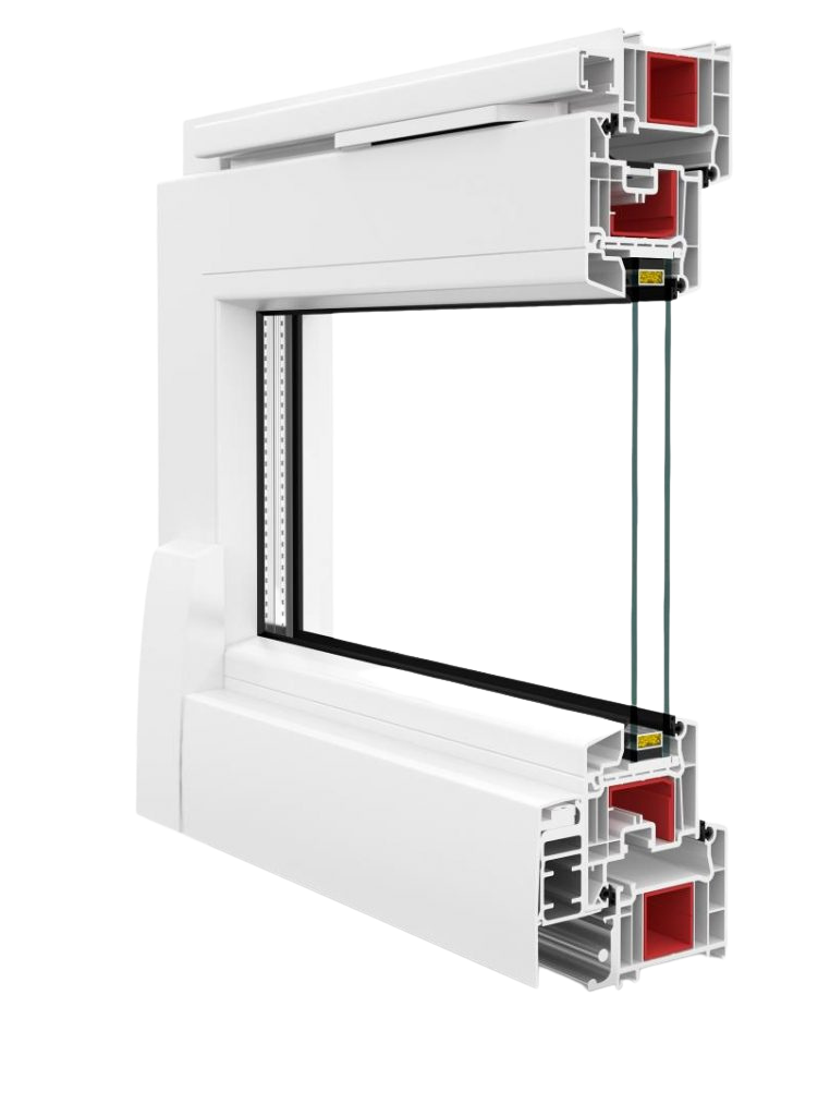 Drzwi balkonowe VEKA PSK - system uchylno-przesuwny w klasie A, widok profilu