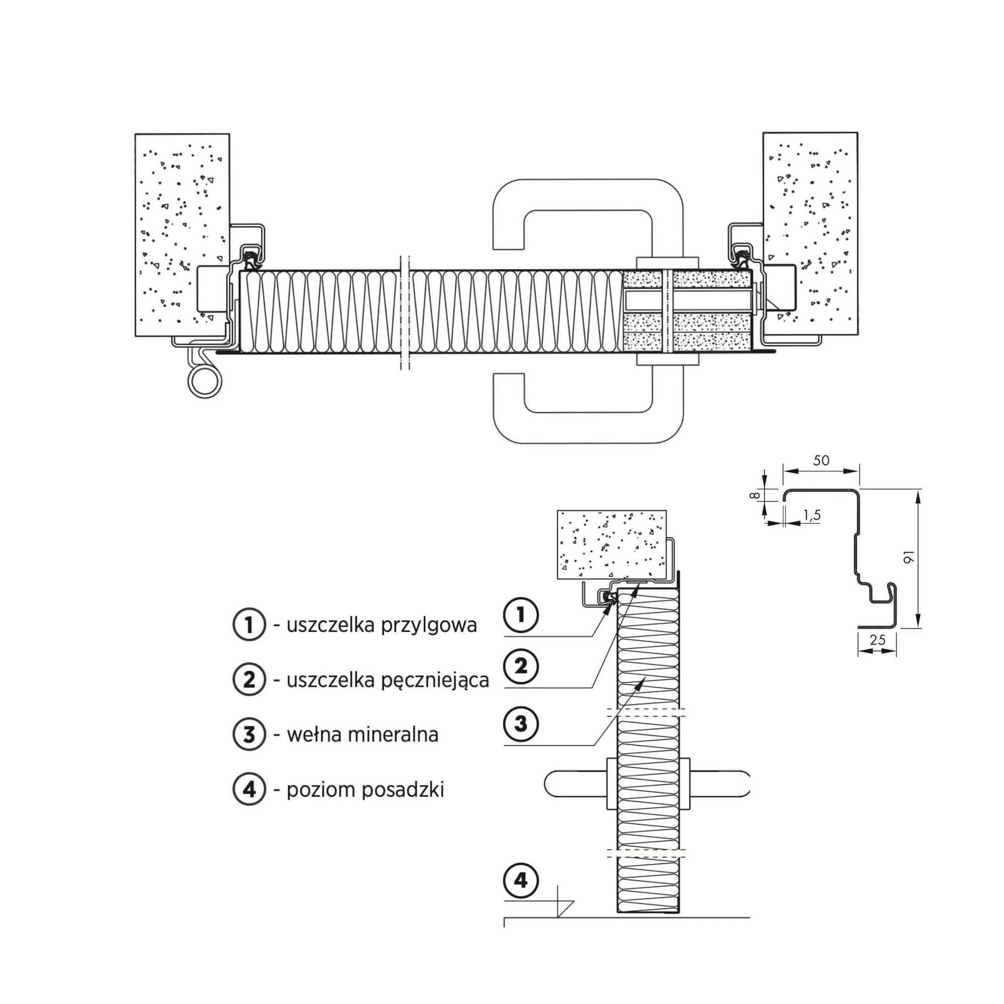 Wymiary drzwi ppoż. Wiśniowski EI60