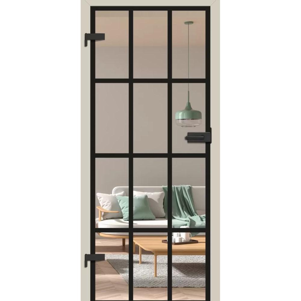 Luksusowe drzwi szklane Erkado GRAF - szkło hartowane 8mm i czarne okucia