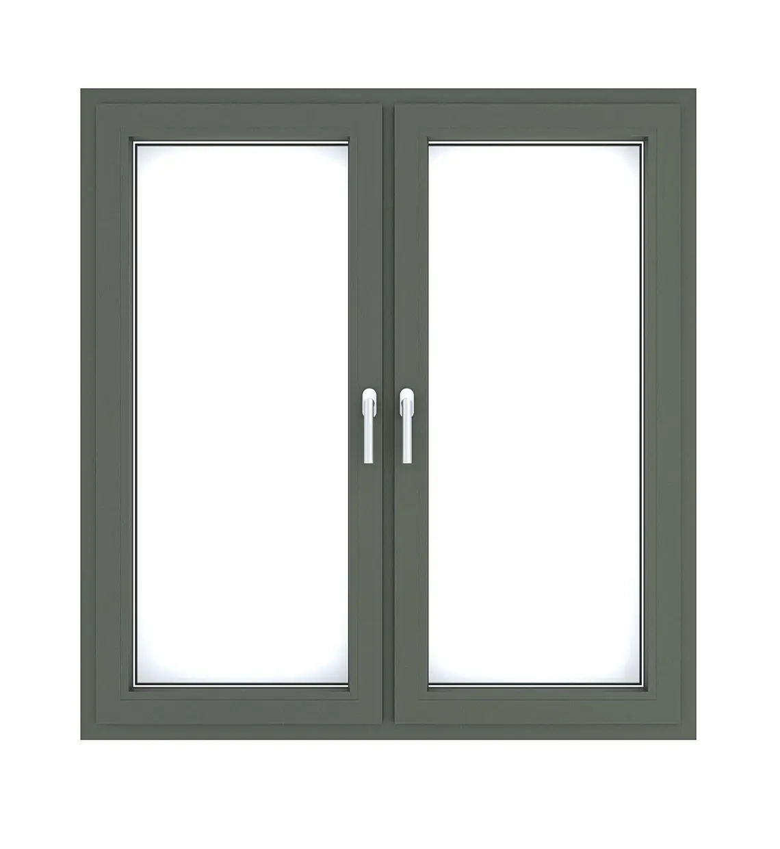 Przekrój okna Aluplast NEO - minimalistyczny profil 76 mm z pakietem trzyszybowym