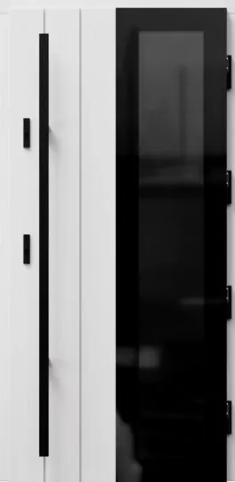 Drzwi zewnętrzne drewniane z pionowymi lamelami Erkado Lamello